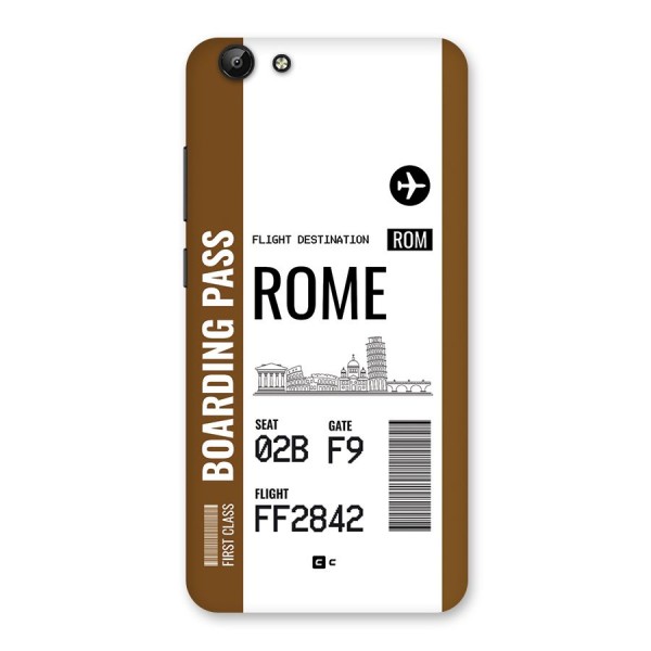 Rome Boarding Pass Back Case for Vivo Y69