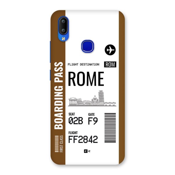Rome Boarding Pass Back Case for Vivo Y91