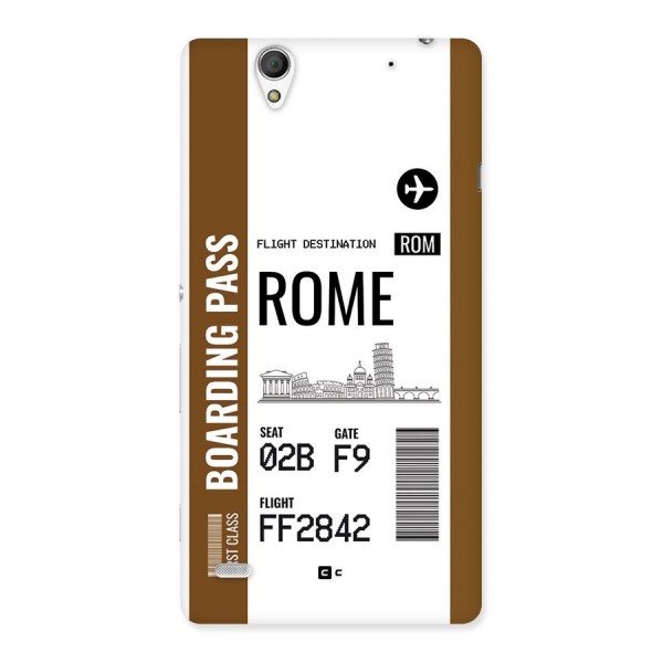 Rome Boarding Pass Back Case for Xperia C4