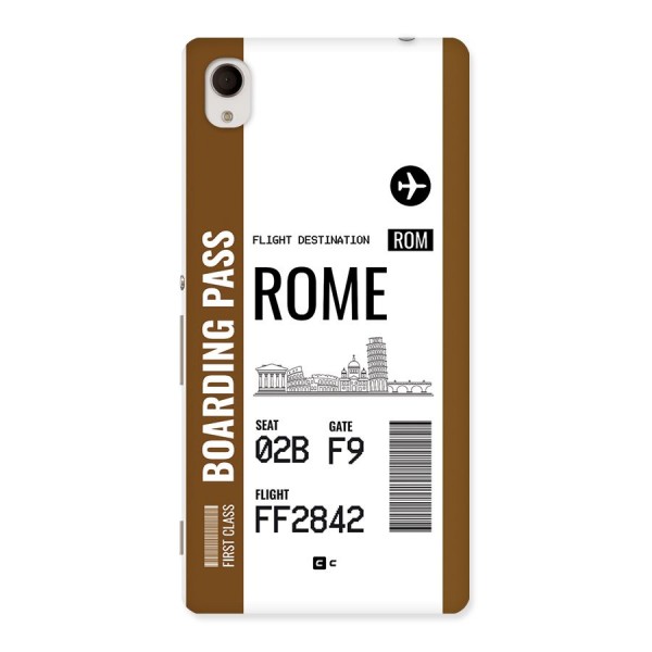 Rome Boarding Pass Back Case for Xperia M4