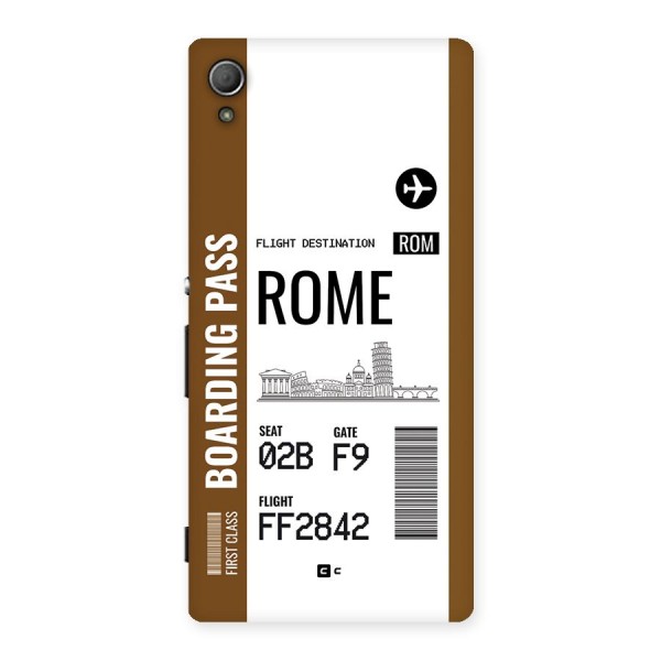 Rome Boarding Pass Back Case for Xperia Z4
