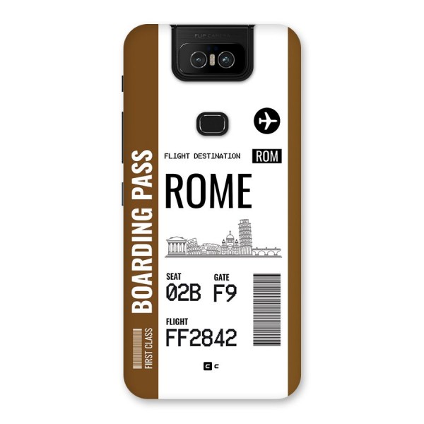 Rome Boarding Pass Back Case for Zenfone 6z