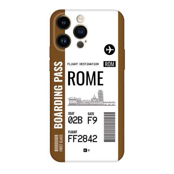 Rome Boarding Pass Back Case for iPhone 14 Pro Max