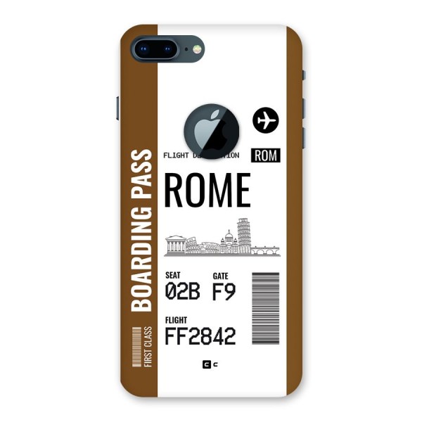 Rome Boarding Pass Back Case for iPhone 7 Plus Logo Cut
