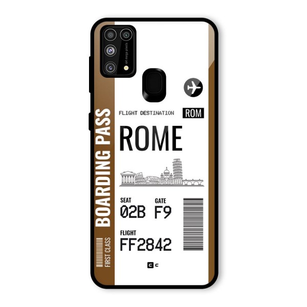Rome Boarding Pass Glass Back Case for Galaxy F41