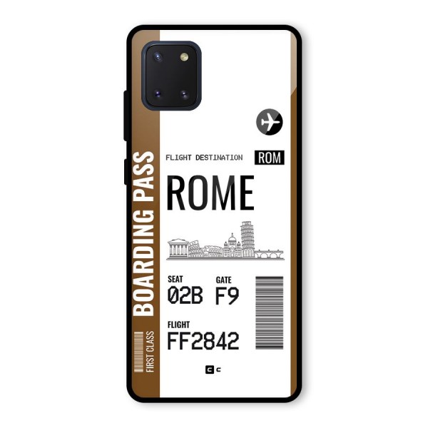 Rome Boarding Pass Glass Back Case for Galaxy Note 10 Lite