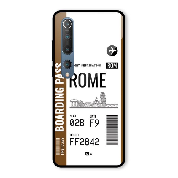 Rome Boarding Pass Glass Back Case for Mi 10