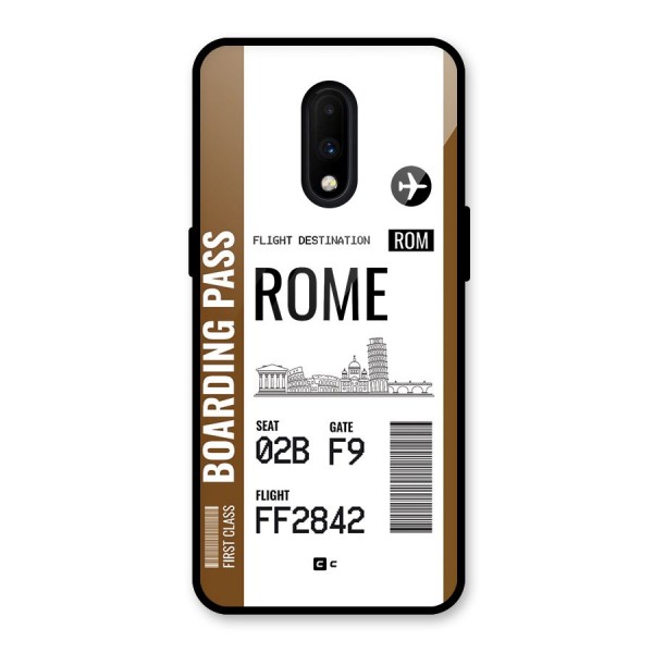 Rome Boarding Pass Glass Back Case for OnePlus 7