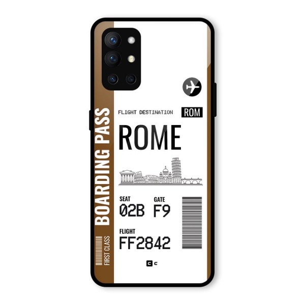 Rome Boarding Pass Glass Back Case for OnePlus 9R