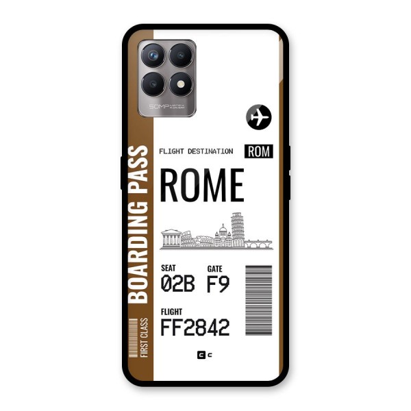 Rome Boarding Pass Glass Back Case for Realme Narzo 50