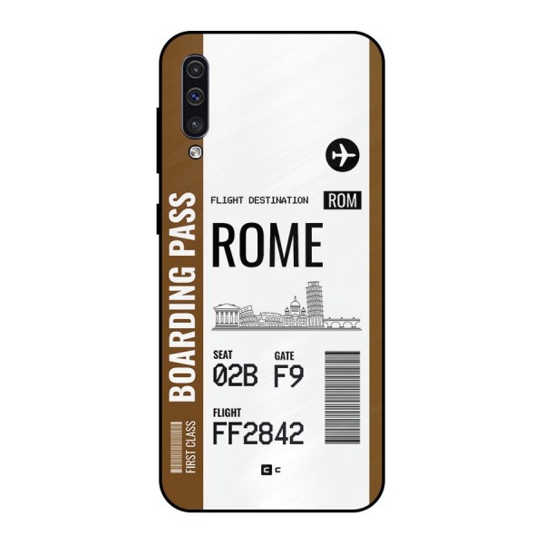 Rome Boarding Pass Metal Back Case for Galaxy A30s