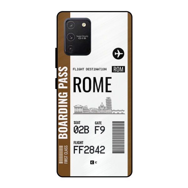 Rome Boarding Pass Metal Back Case for Galaxy S10 Lite