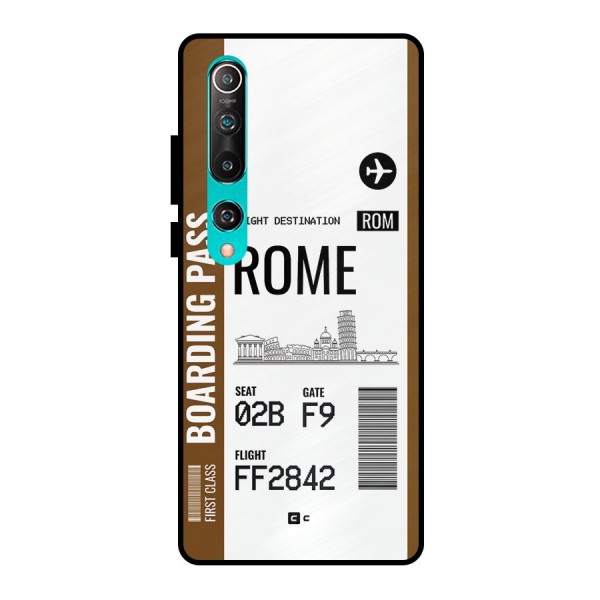 Rome Boarding Pass Metal Back Case for Mi 10