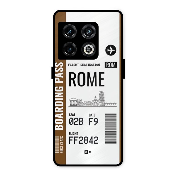 Rome Boarding Pass Metal Back Case for OnePlus 10 Pro 5G