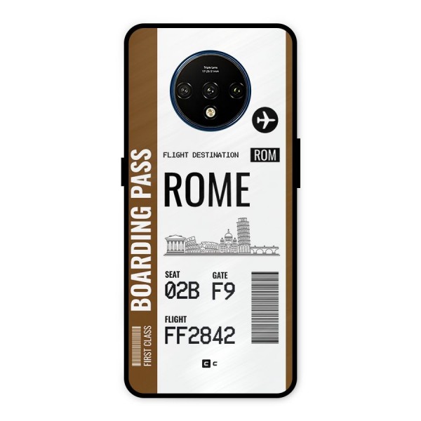 Rome Boarding Pass Metal Back Case for OnePlus 7T
