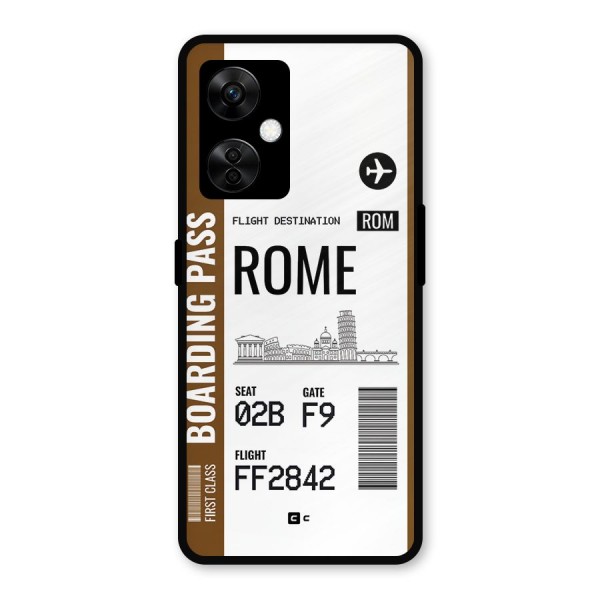 Rome Boarding Pass Metal Back Case for OnePlus Nord CE 3 Lite