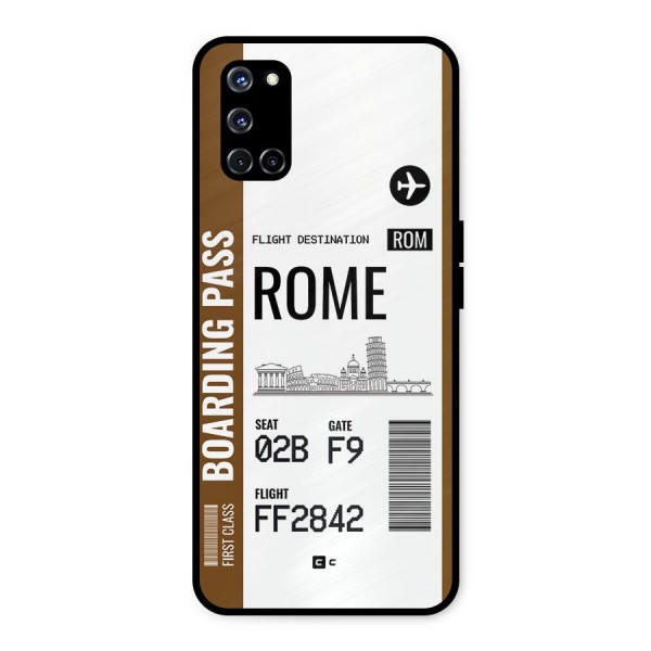 Rome Boarding Pass Metal Back Case for Oppo A52