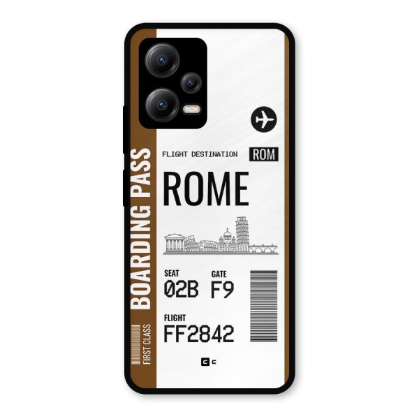 Rome Boarding Pass Metal Back Case for Poco X5