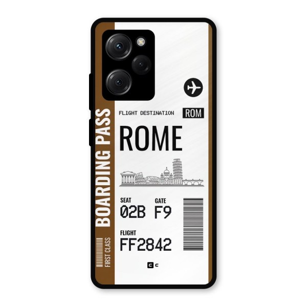 Rome Boarding Pass Metal Back Case for Poco X5 Pro