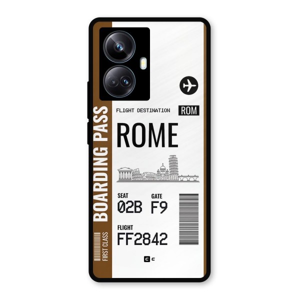 Rome Boarding Pass Metal Back Case for Realme 10 Pro Plus