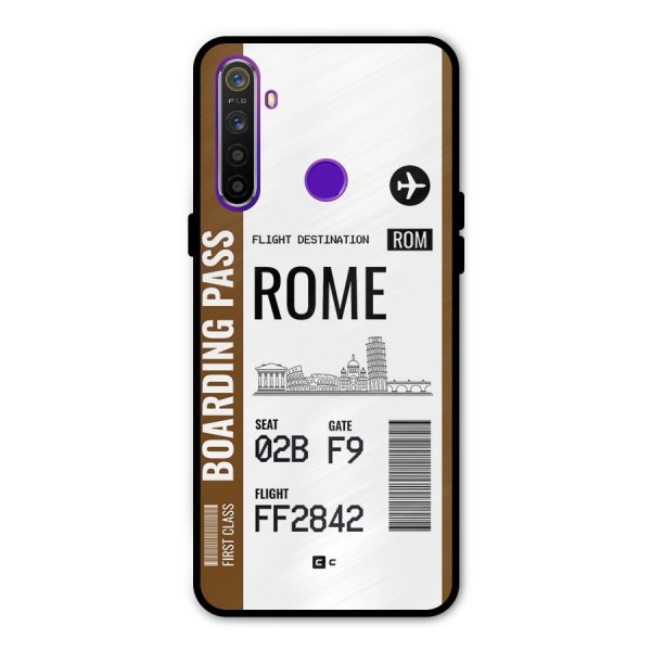 Rome Boarding Pass Metal Back Case for Realme 5