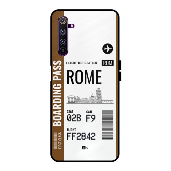Rome Boarding Pass Metal Back Case for Realme 6 Pro