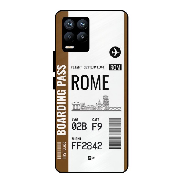 Rome Boarding Pass Metal Back Case for Realme 8 Pro