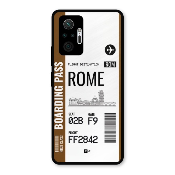Rome Boarding Pass Metal Back Case for Redmi Note 10 Pro Max