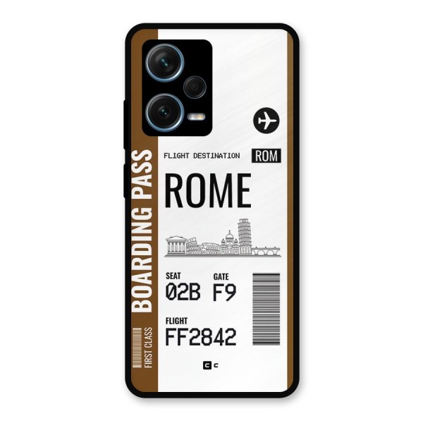 Rome Boarding Pass Metal Back Case for Redmi Note 12 Pro Plus 5G