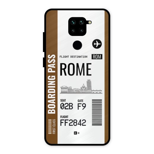Rome Boarding Pass Metal Back Case for Redmi Note 9