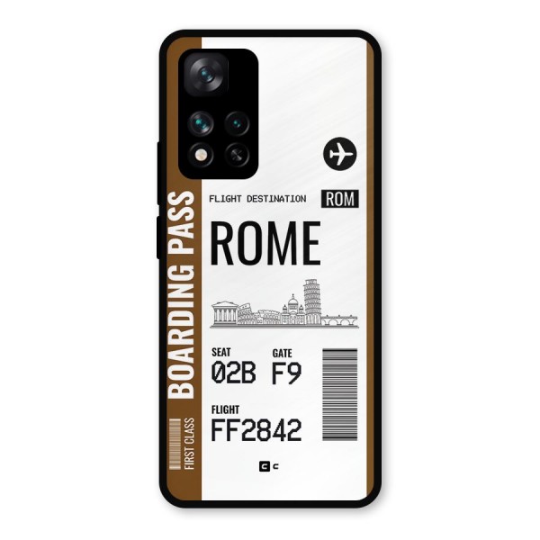 Rome Boarding Pass Metal Back Case for Xiaomi 11i Hypercharge 5G