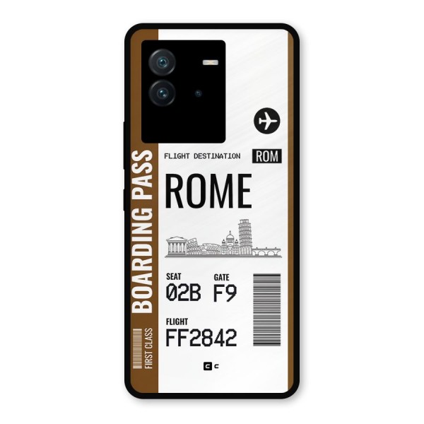 Rome Boarding Pass Metal Back Case for iQOO Neo 6 5G