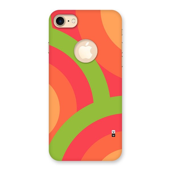 Rounded Shapes Back Case for iPhone 7 Logo Cut