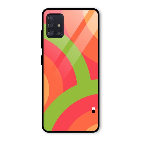 Rounded Shapes Glass Back Case for Galaxy A51