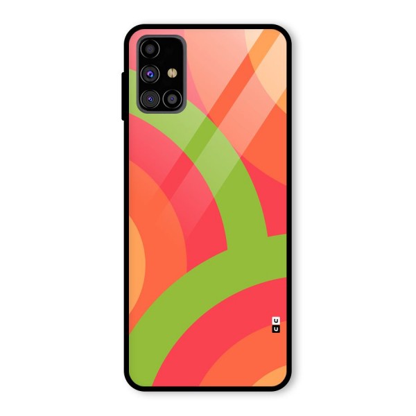 Rounded Shapes Glass Back Case for Galaxy M31s