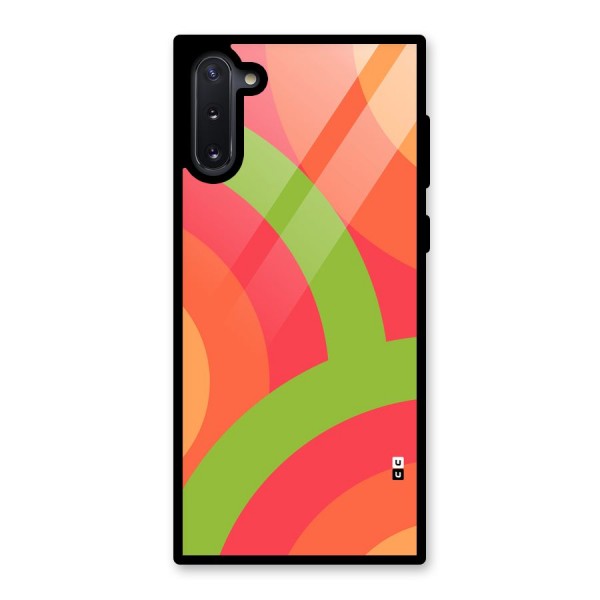 Rounded Shapes Glass Back Case for Galaxy Note 10