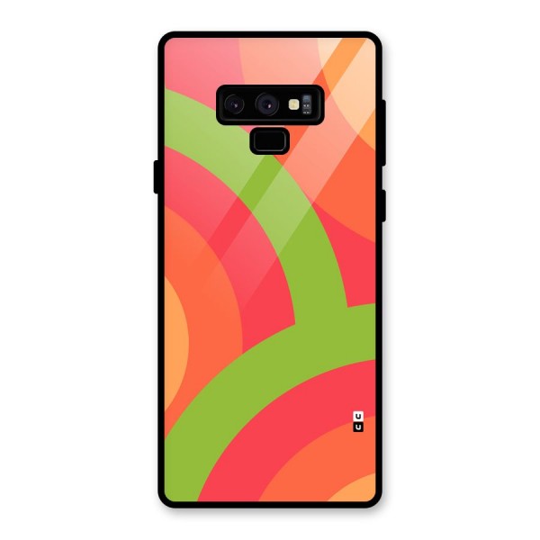 Rounded Shapes Glass Back Case for Galaxy Note 9