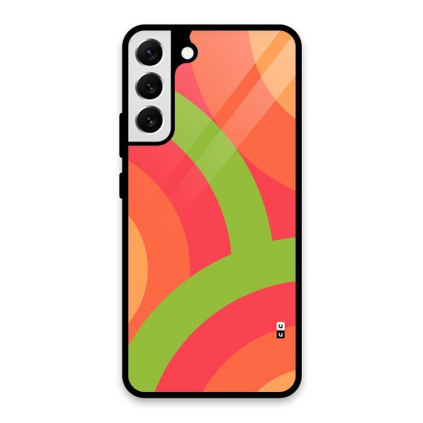 Rounded Shapes Glass Back Case for Galaxy S22 Plus 5G
