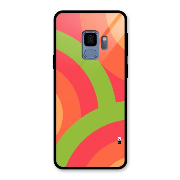 Rounded Shapes Glass Back Case for Galaxy S9