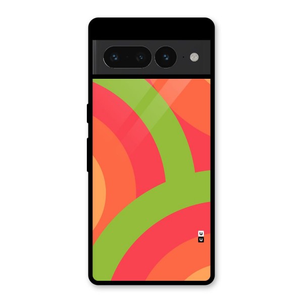Rounded Shapes Glass Back Case for Google Pixel 7 Pro