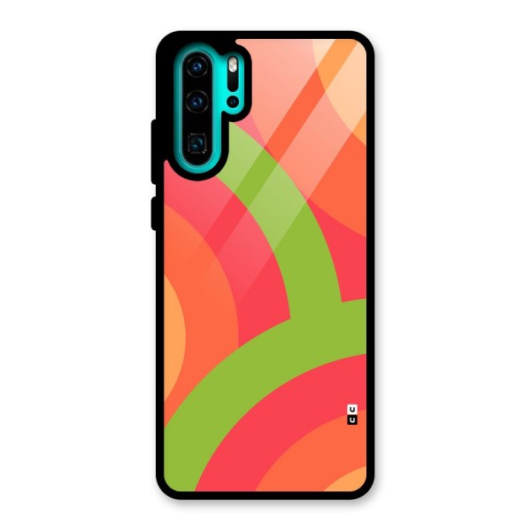 Rounded Shapes Glass Back Case for Huawei P30 Pro