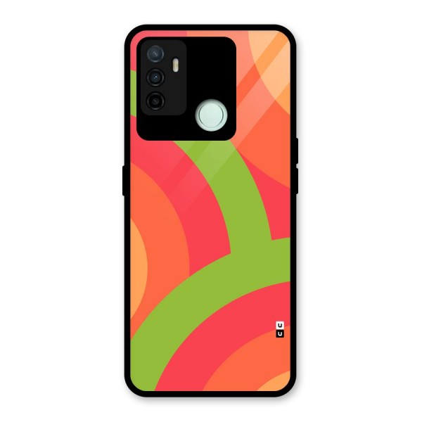 Rounded Shapes Glass Back Case for Oppo A53