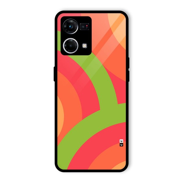 Rounded Shapes Glass Back Case for Oppo F21s Pro 4G