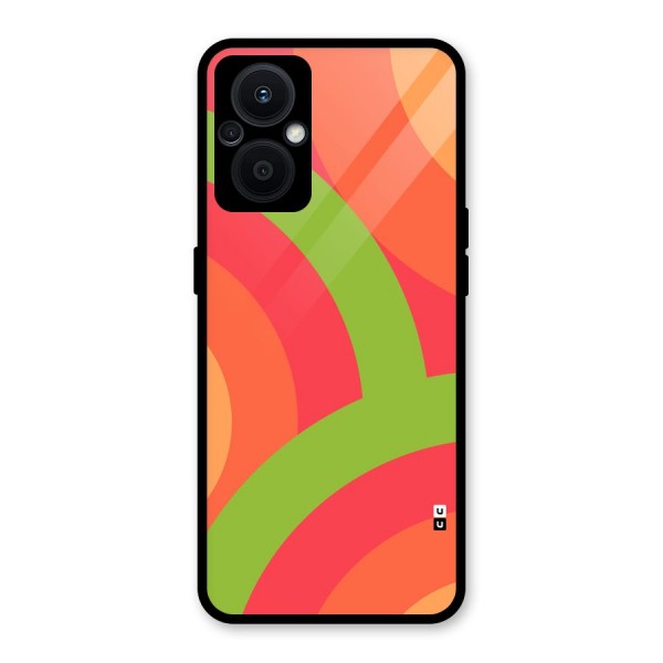 Rounded Shapes Glass Back Case for Oppo F21s Pro 5G