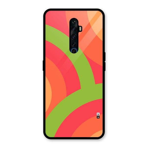 Rounded Shapes Glass Back Case for Oppo Reno2 Z