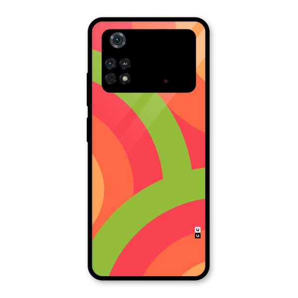 Rounded Shapes Glass Back Case for Poco M4 Pro 4G