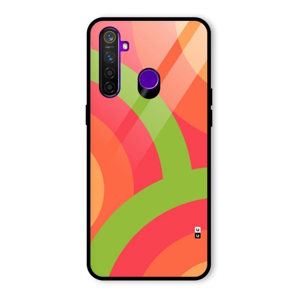 Rounded Shapes Glass Back Case for Realme 5 Pro