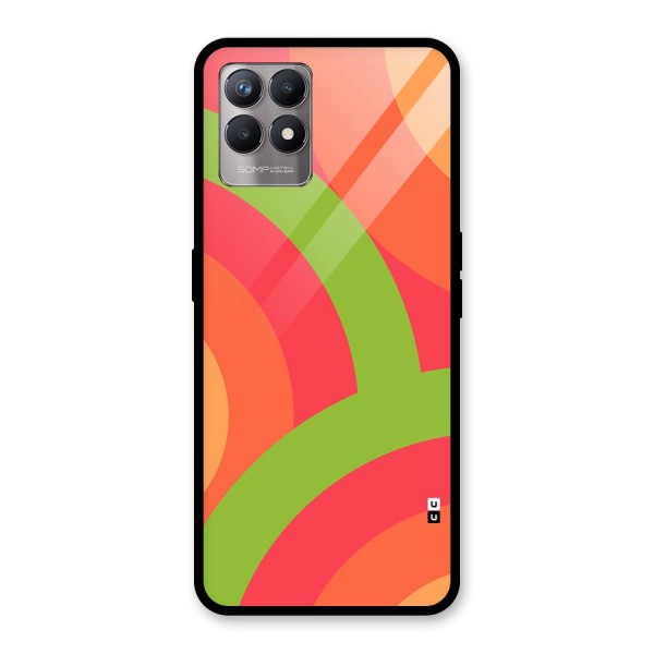Rounded Shapes Glass Back Case for Realme 8i