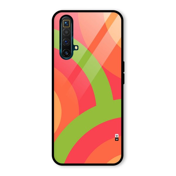 Rounded Shapes Glass Back Case for Realme X3