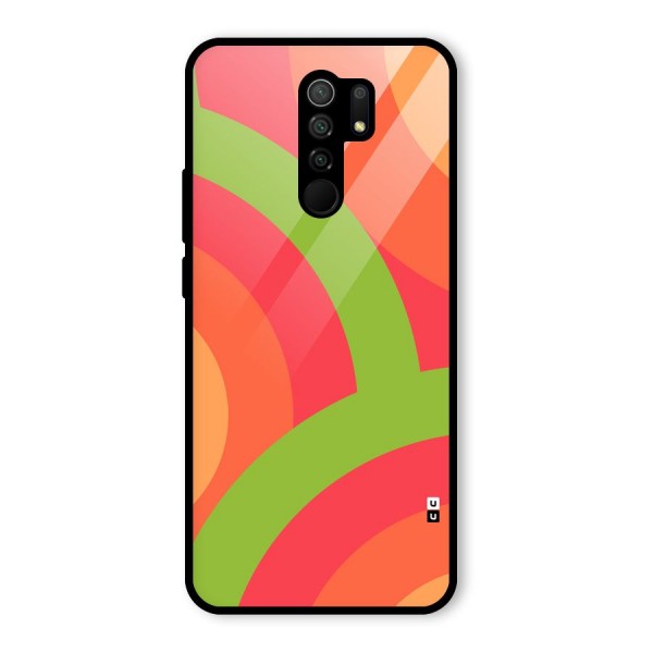 Rounded Shapes Glass Back Case for Redmi 9 Prime